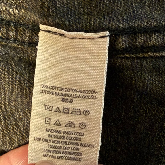 Free People Washed Black Denim Knit Hoodie Jacket 100% Cotton Size L - Picture 10 of 10